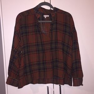 Madewell highroad popover shirt Brent ford plaid